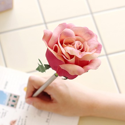 핑크 엘레강스 로즈 장미 플라워펜 - pink elegance rose flower pen